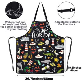 MYSOMY Florida Kitchen Apron Florida Chef Aprons Florida Chef Gifts Florida Cooking Apron Florida Lover Gifts (Florida bl UK)