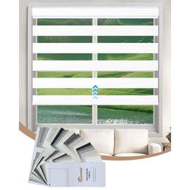 Kincmo Motorized Blinds with Remote, Motorized Zebra Shades Work with Apple Homekit,Alexa,Google Home, Customized Electric Blinds with Remote,App,Voice Control (Zebra Blinds Fabric Samples)