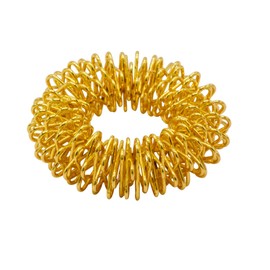 Reflexology Acupressure Finger Massage Ring Gold Yin Large