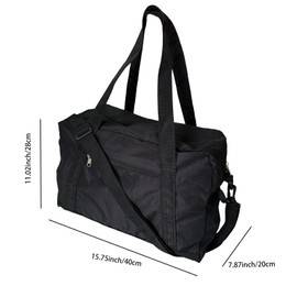 Dafape 25L Gym Duffel Bag, Weekender Overnight Bag Carry on Bag Luggage Bag for Travel Sports Yoga Hiking Camping Men Women (Black)