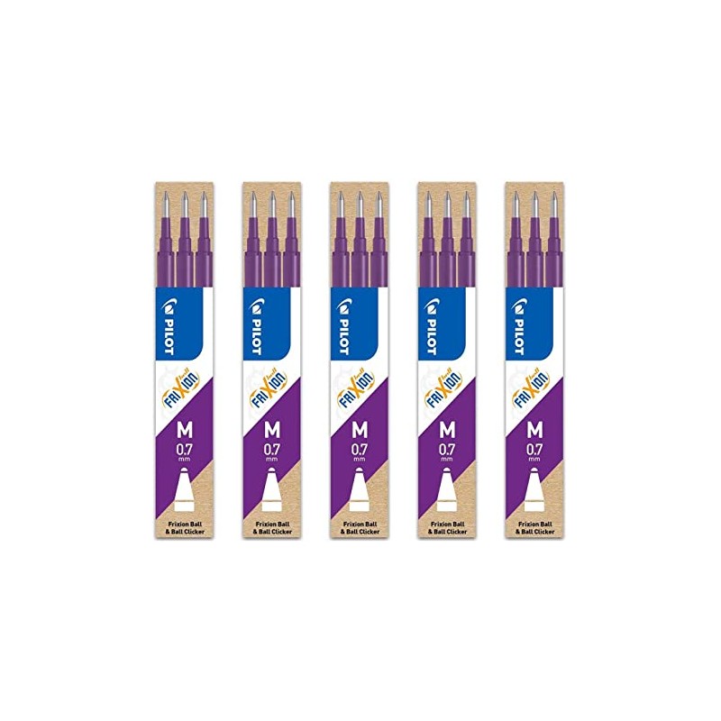 Pilot FriXion Ball Refills (BLS-FR7) Pack of 5 Sets of