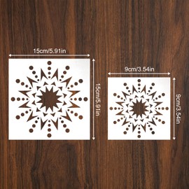 10pcs Mandala Dotting Stencils, 2 Sizes Reusable Mandala Art Tools Rangoli Template for Dot Painting Practical Dotting Tools for Water Cups Bottle Mug DIY(White)