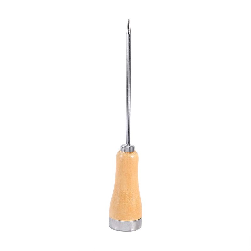 Ice Axe Tool, Wooden Ice Axe Portable Practical Stainless Steel