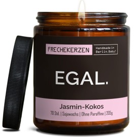 Lustige Duftkerze mit asozialem Spruch | Handgemacht aus Sojawachs | In Geschenkbox | Gast Geschenk Freundschaft Kumpel Papa Partner Schwester BFF Deko schlechte Laune |Jasmin-Kokos