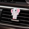 HANFEIDA Mini Elephant Figurines Cute Car Dashboard Accessories, 6 Pcs