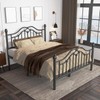 LoVinson Full Bed Frame with Headboard and Footboard, Modern Metal