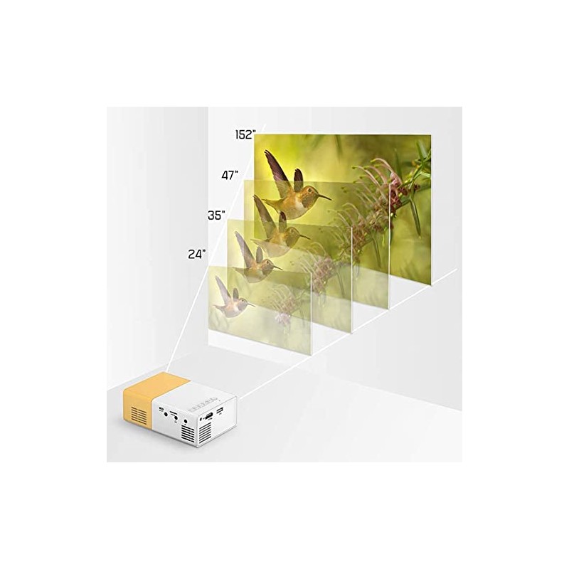 Kids Projector, 1080P HD Portable Mini Projector for Cartoons, Outdoor
