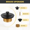 GZJoSum Brass Bathtub Drain Kit,Matte Black Lift and Turn Tub