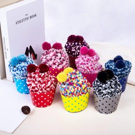 YSense Snug Gifts for Women Fluffy Socks Christmas Socks Cupcake Fuzzy Cosy Socks Bed Socks Soft Warm Thermal Socks Birthday Party Holiday Valentine's Day Gifts