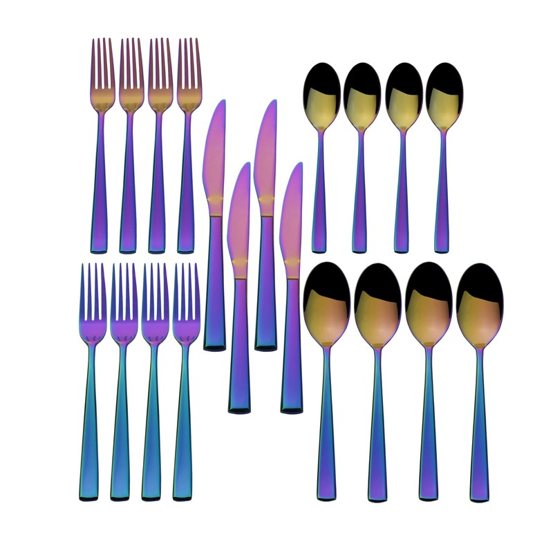 Towle Living Dream Rainbow 20-Piece Flatware Set - Stainless Steel