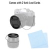 2 Pack 62mm Lens Cap with Cleaning Cloth and Rope