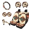Horeset Ethnic Western Aztec Cactus 11 Pieces Auto Seat Covers
