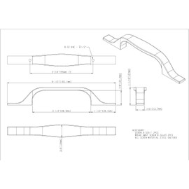Elements 382-96DBAC Cosgrove Collection 96mm Center Cabinet Pull, Brushed Oil Rubbed Bronze Finish