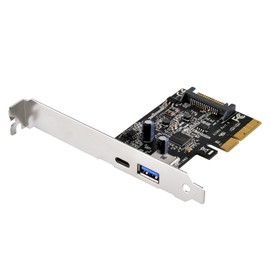 SilverStone SST-ECU03 - SuperSpeed 1x USB 3.1 Type C, 1x USB 3.1 Tpye A PCI-E Express Card Gen 2.0 2x, 10Gbps, support low profile