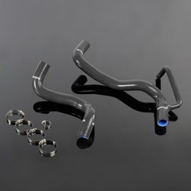PIT66 Silicone Radiator Hose Kit Compatible with 2008-2011 Scion XB T2B 1NZ/2ZR/2AZ-FE Black with Clamps
