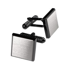 [TAVARAT] Cuff links mens Cufflinks for Men Black Silver Tps-166-bk（black silver）