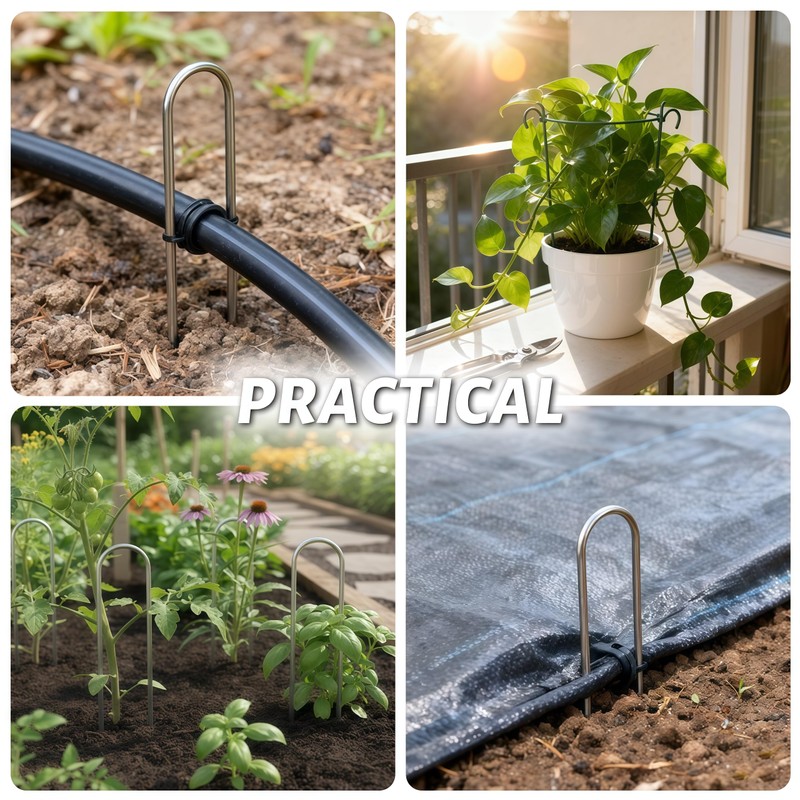 Atlantic 304 Stainless Steel Garden Stakes/Staples 4 Inch 20 Pack