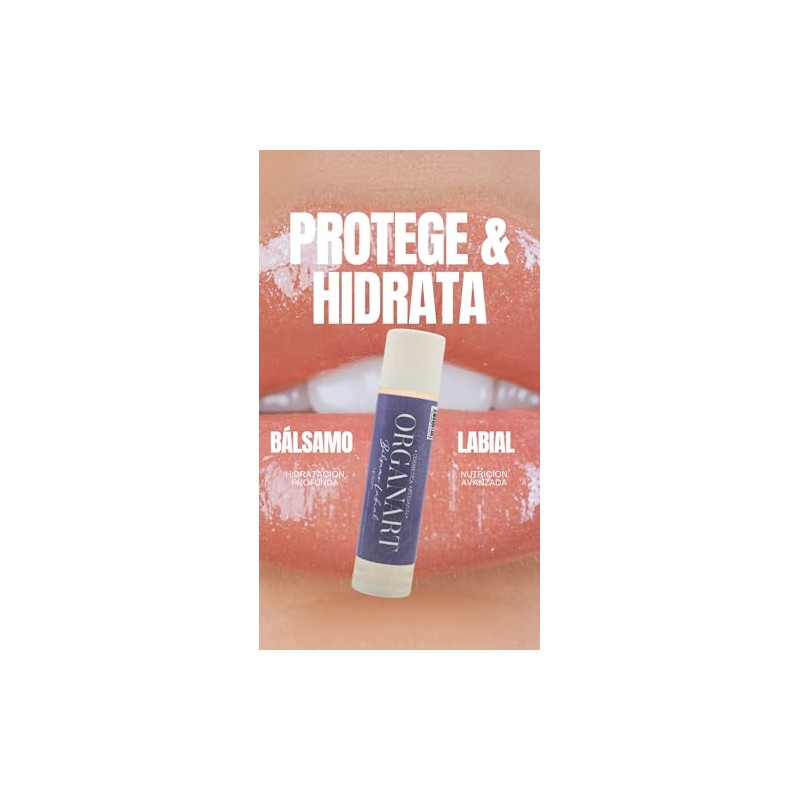 ORGANART Bálsamo Labial Natural Protector e Hidratante con Manteca de