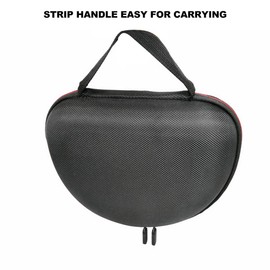 candlejeeft Universal Headphone Case, Waterproof Earbud Case Travel Carrying Hard Shell Bag with Mesh Pocket for SD Memory Card Overear and Onear Headphone