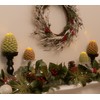 QVC Luminara Set of (2) Pinecone Flameless Figural Candles -