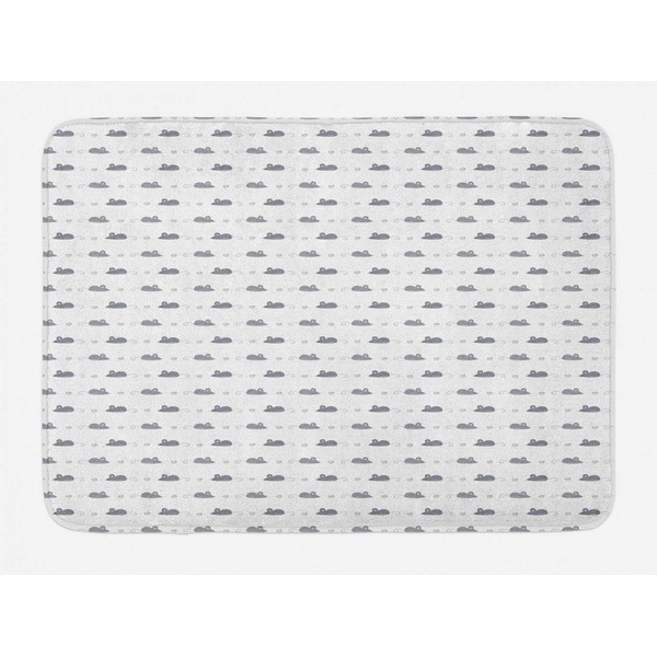 Ambesonne Mouse Bath Mat, Layout of Repetitive Rodents and Mini