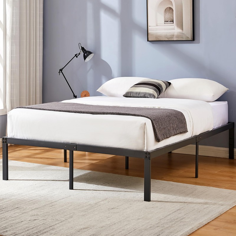 VECELO 14" Queen Size Bed Frame Metal Platform/Mattress Foundation/No Box