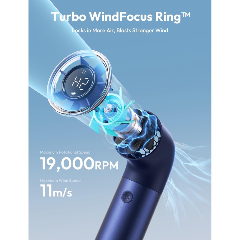 Aecooly Portable Handheld Fan, Powerful Turbo Air Tube Fan, 19000