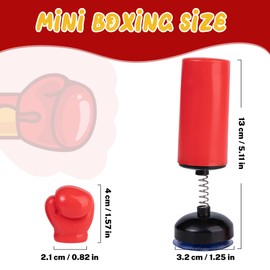 Mealivos Mini Boxing Bag Set, 3-Piece Set with Punching Bag and 2 Gloves, Desktop Boxing Fun Desk Decoration for Adults to Relieve Stress