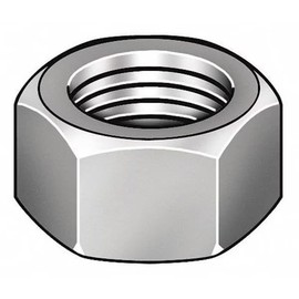 Heavy Hex Nut, 1"-8, Steel, Grade C, Black Oxide, 63/64 in Ht, 10 PK