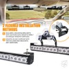 Xprite LED Emergency Traffic Advisor Dual Strobe Light Bar, w/Control