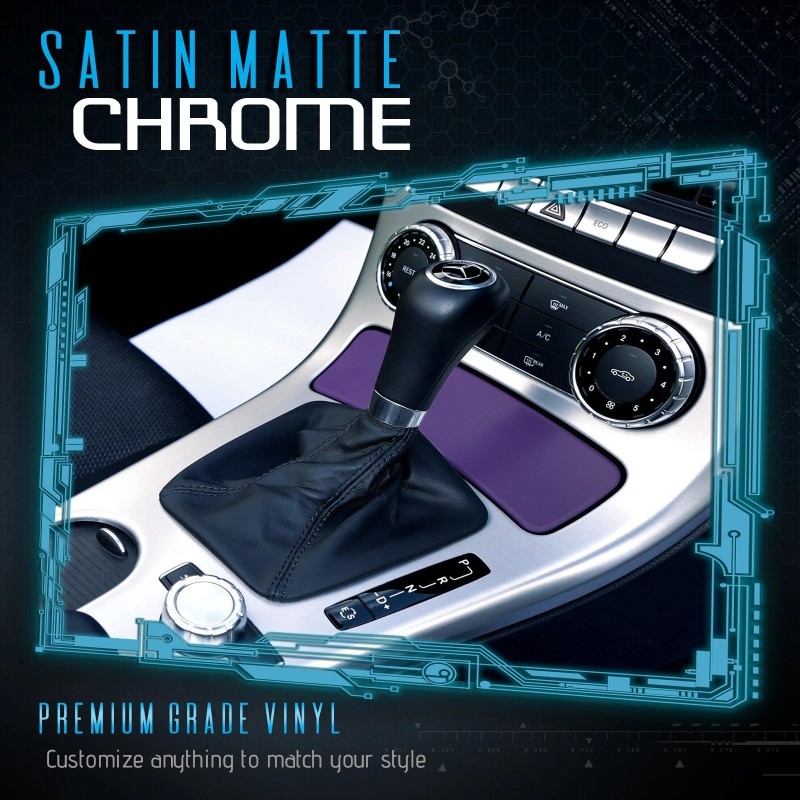Solutions 60" x 120" Inch Purple Satin Matte Chrome Metallic
