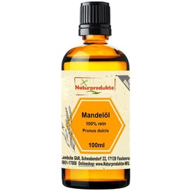 Almond Oil Sweet 100 ml Almond Oil 100% Pure for Cosmetics Skin Care