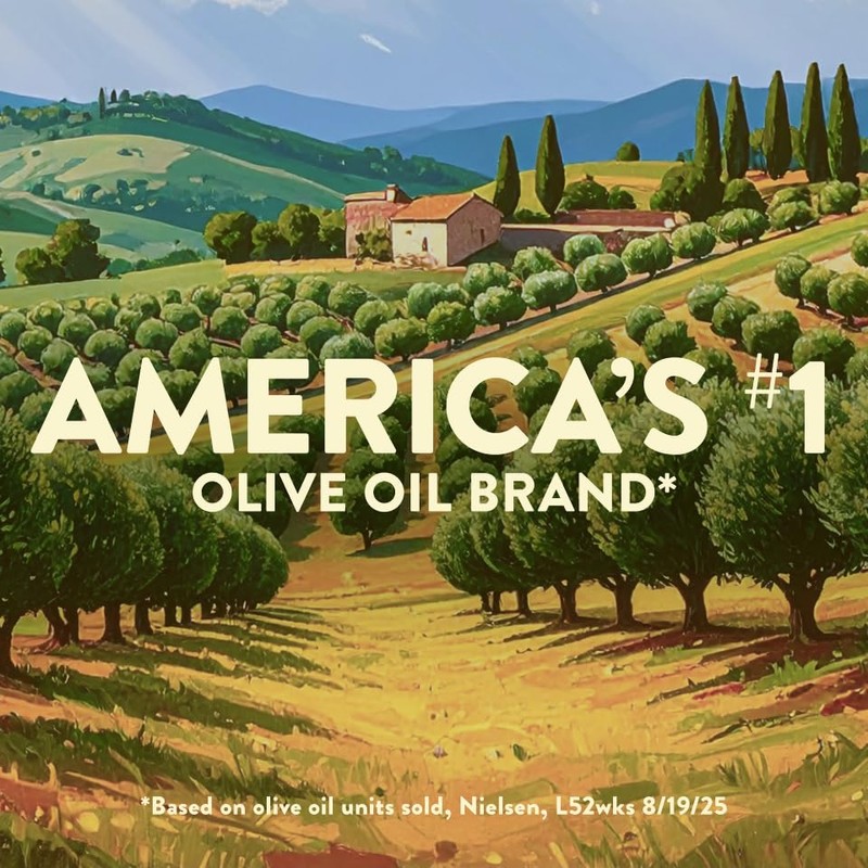 Pompeian Robust Extra Virgin Olive Oil, Contains Polyphenols, First Cold
