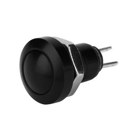Car Momentary Push Button Swicth 1A 24V 8mm Mini Waterproof Push Button Power Switch Zinc-Aluminium Alloy Shell for 8mm Mounting Hole(Black)