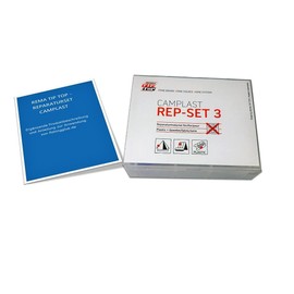 PVC and PU Repair Kit Camplast Maxi Repair Set 3, Water and UV-Resistant Repair Kit for Dinghy, Tent, Pool, Fabric, Tarpaulin, Awning Sleeping Mat, Air Mattress Made of Vinyl, PVC, PU, Heat Stable up