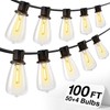 addlon 100FT(50FT*2) LED Outdoor String Lights Waterproof Patio Lights with