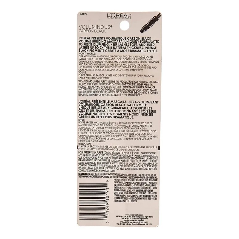Loreal Paris Voluminous Carbon Black Waterproof Color 335 Carbon Black