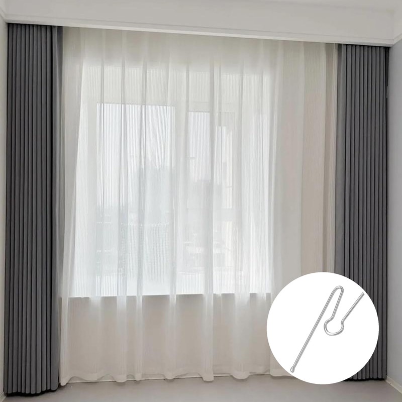 45 PCS Metal Curtain Hooks – Sturdy Single Hooks for