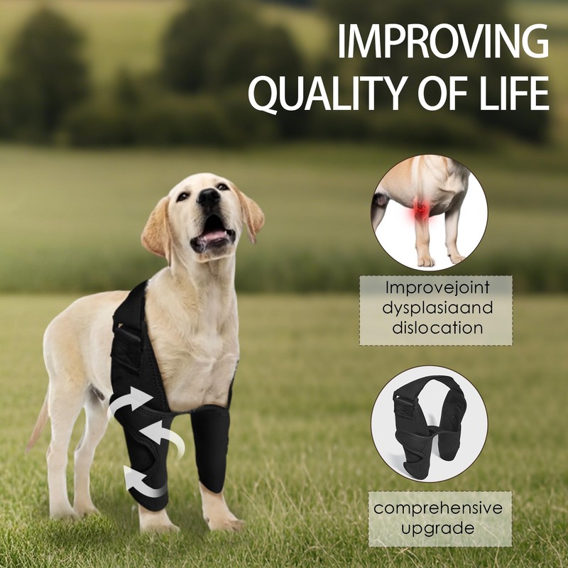 HAPPYHAO Adjustable Dog Elbow Brace with Shoulder Support,Dog Front Leg