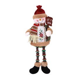 Sitting Figure Santa Claus Christmas Snowman Reindeer Figure Doll Xmas Father Decoration Home Indoor Ornaments Christmas Decor Family Party Gift Table Fireplace Decor Props Red 32 * 13CM