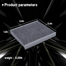 Cabin Air Filter, Cabin Filter Replacement Fit for Toyota Camry/Asian Dragon/Highlander/RAV4, Fit for Lexus ES350/NX250/NX350, Automotive Passenger Compartment Air Filter 87139-58010