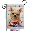 Breeze Decor Patriotic Apple Head Chihuahua Garden Flag Set with