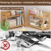 Kitchen Organiser 2 Tiers, Spice Rack, Standing, Bamboo Imitation Rattan