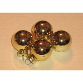 Unbranded Gold Glass Miniature Balls Christmas Ornaments Shiny for Feather Wire Tree
