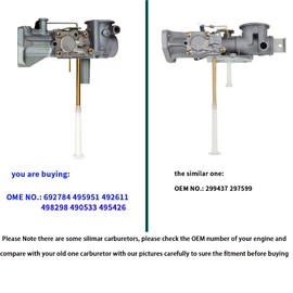 SIMPERAC 498298 Carburetor for Briggs Stratton 5hp Engine Parts Rototiller Comperssor Generator Lawn Mower Tune up Kit