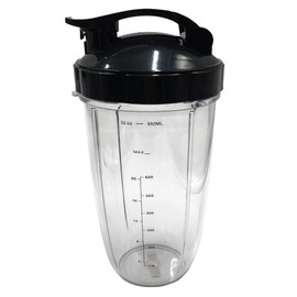 JOYSTAR 2pcs Replacement parts 32oz Huge cup with Flip Top To-Go Lid, Compatible with Nutribullet prime/balance/lean/Max/select with 1200W Blender Juicer (4)
