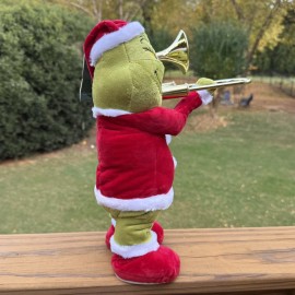 Gemmy Animated Dr. Seuss Plush Grinch Playing a Trombone You're a Mean One 2024