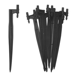M METERXITY 10-Pack Irrigation Drip Support Stakes, 200x32mm for 2/7 Inch Drip Tubing Plastic Drip Hose Stakes for Irrigation/Greenhouse, Securing Pegs Pipe Hose Holder
