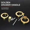 Bonsicoky 6 Pcs Round Cabinet Ring Pull Handles Single Hole