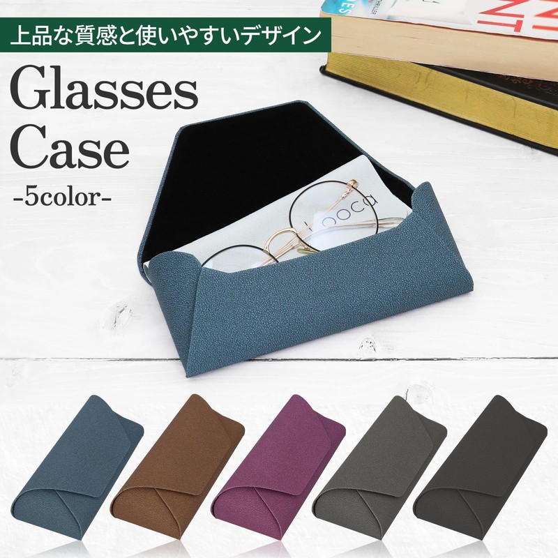 Looca Glasses Case, Sunglasses Case, Loose Size, Fashionable, Semi-Hard, Women's,